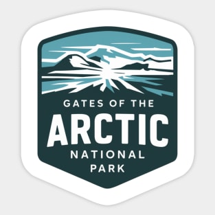 Gates of the Arctic National Park Landscape Emblem Sticker